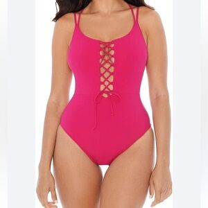 Skinnydippers pink swimsuit XL